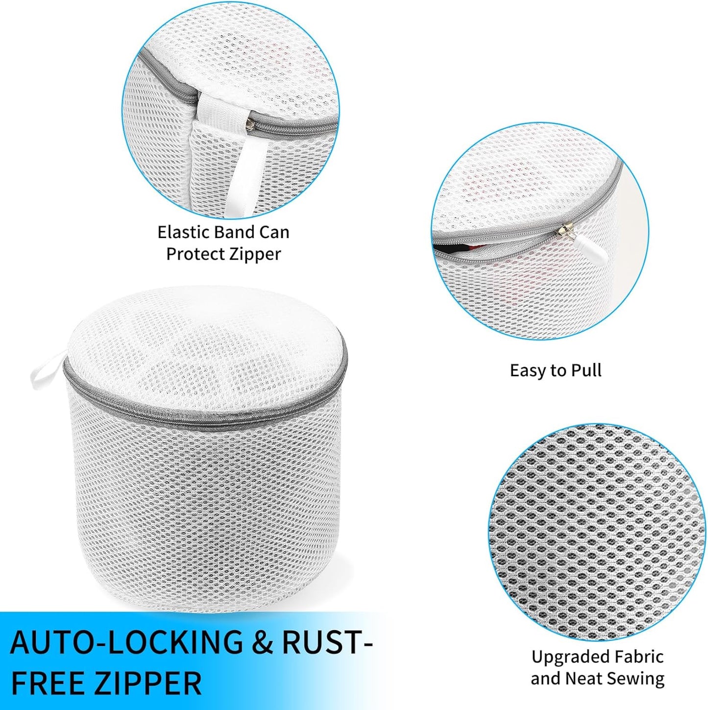 3 pieces bra washing net for washing machine, laundry bag for washing machine, laundry bag, net with zipper, for bras, shoes, underwear, delicate laundry bags, 17 x 15 cm